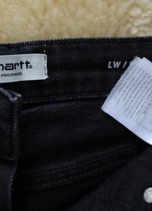 Женские джинсовые шорты на лето carhartt черного цвета4 фото