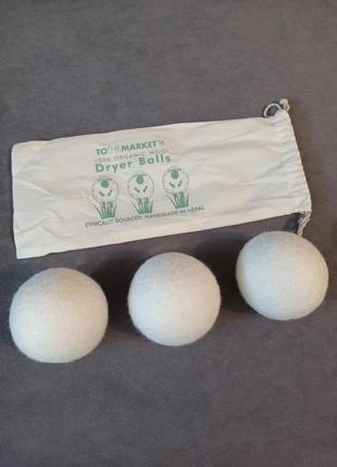 Набір кульок для сушіння 100% органічна вовна to the market wool dryer balls made in nepal