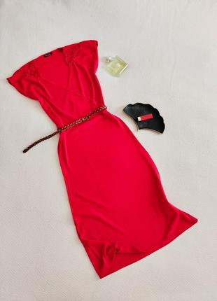 Сукня міді (віскоза) червона