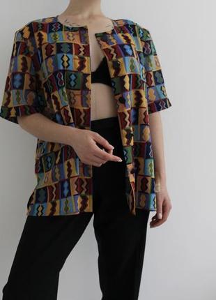 Невероятно красивый женский винтажный жакет в абстрактном стиле givenchy