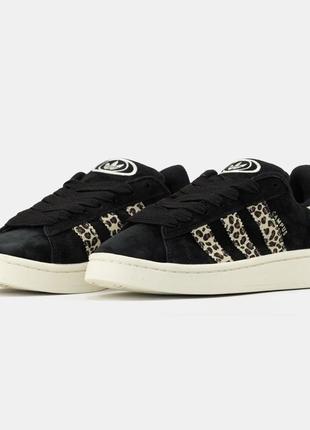 Кросівки adidas campus black leopard