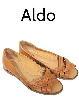 Шкіряні жіночі літні туфлі босоніжки aldo