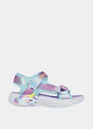 Сандалії skechers s-lights: unicorn dreams - majestic bliss 302682l prmt розміри 27,5-37 оригінал