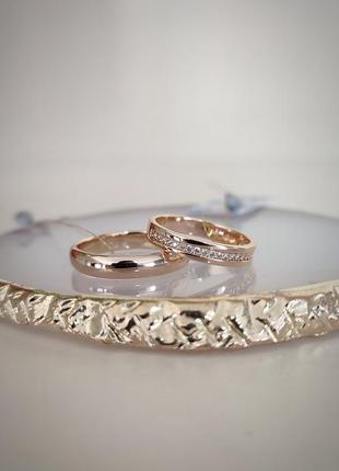 Обручка позолочена позолоченное кольцо колечко позолота 585 медзолото xuping