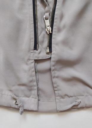Базовый удлиненный бомбер amisu в сост. нового, ветровка куртка кардиган тауп тауповый8 фото