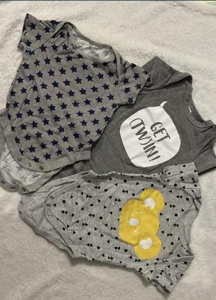 Летние боди с коротким рукавом для мальчика или девочку на новорожденного
