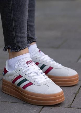 Р.36-40 кроссовки adidas gazelle bold maple leaf ad086