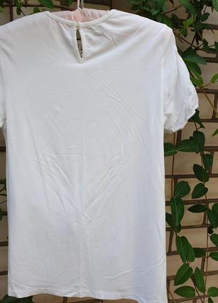 Женская белая блузка, футболка2 фото