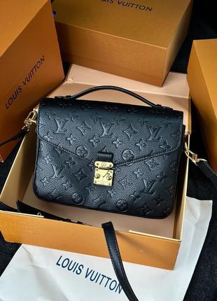 Сумка  в стиле louis vuitton pochette métis monogram black