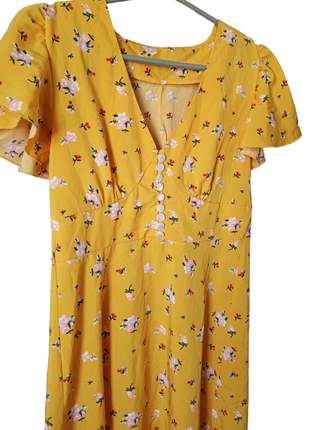 Сукня літня жовтого кольору з принтом