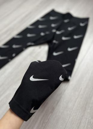 Лосіни бавовняні nike з логотипом лосини спортивні для спорту жіночі