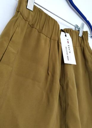 Новые шорты goldi широкие короткие хаки на резинке шортики женские2 фото