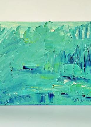 Нефритовая абстракция, полотно, масло