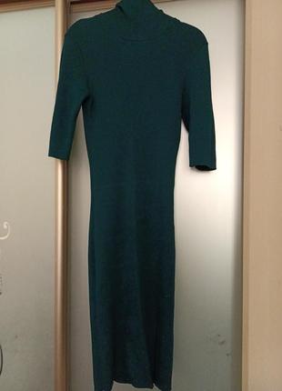 Сукня міді смарагдового кольору