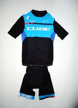 Велокостюм cube blackline cycling race black n blue велоформа (s)