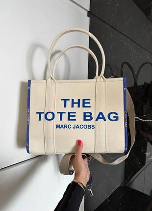 Сумка шоппер жіноча в стилі marc jacobs tote bag textile