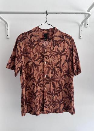 Базовая льняная рубашка h&amp;m &lt;unk&gt; цена 390 грн