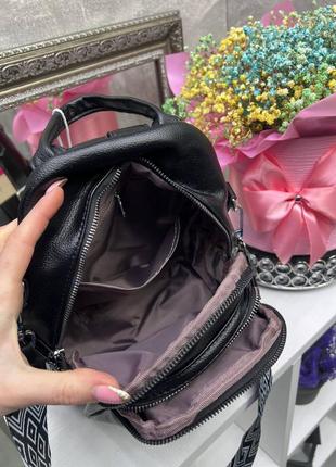 Женский шикарный и качественный рюкзак сумка для девушек голубой8 фото