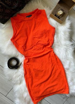 Помаранчева сукня4 фото