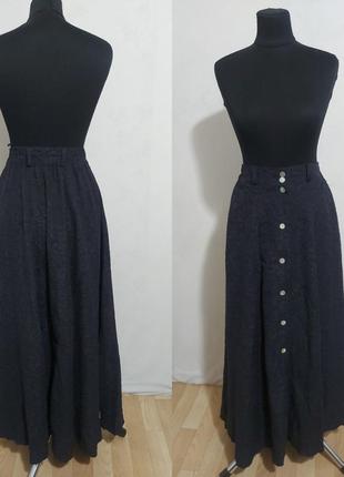 Шелковая юбка в винтажном стиле с набивным рисунком biba+pariscop9 фото