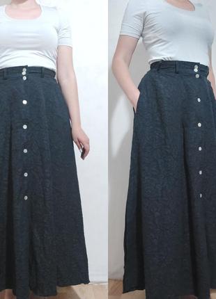Шелковая юбка в винтажном стиле с набивным рисунком biba+pariscop8 фото