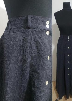 Шелковая юбка в винтажном стиле с набивным рисунком biba+pariscop7 фото