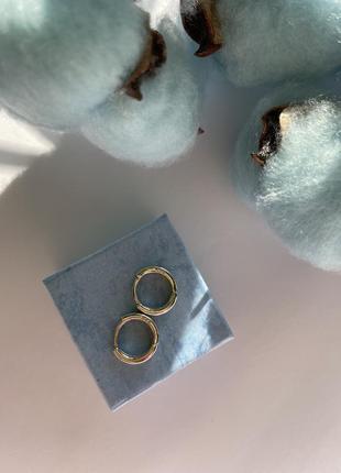 Серебрянные серьги кольца 925 пробы