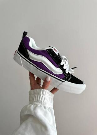 Кроссовки vans knu platform purple / black white premium