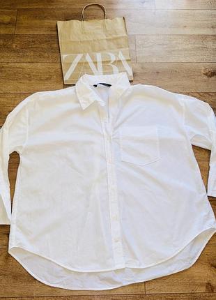 Zara жіноча біла сорочка сучасний крій!