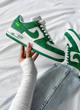 Кросівки louis vuitton x nike air force 1 low green