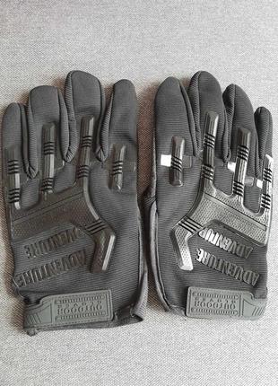 Рукавички тактичні нейлонові mechanix mpact хакі l(чорні)2 фото