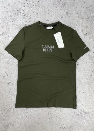 Calvin klein shadow center logo t-shirt мужская футболка оригинал