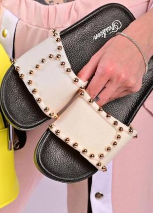 Белые силиконовые шлепанцы сабо на платформе