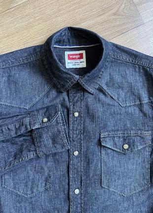 Сорочка джинсова wrangler на кнопках розмір s5 фото