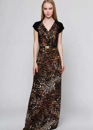 Длинное платье mango в леопардовый принт.