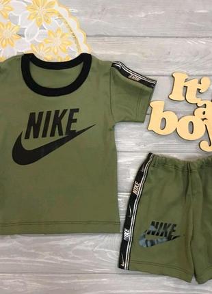 Костюм, комплект nike 80-110 шорты+ футболка см для мальчиков