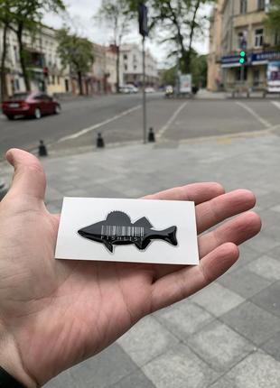 Наклейка риба окунь на авто/мото наклейка рибалка 3d наклейки риб fishlist3 фото