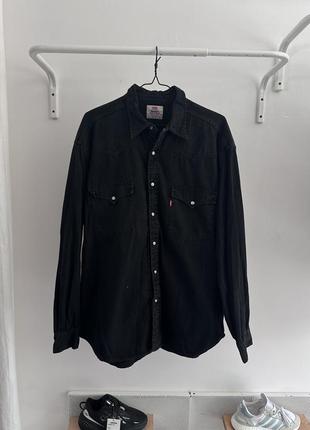 Винтажная мужская джинсовая рубашка levis &lt;unk&gt; цена 850 грн