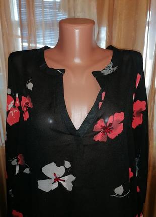 Подовжена напівпрозора блуза, розмір xxxl2 фото