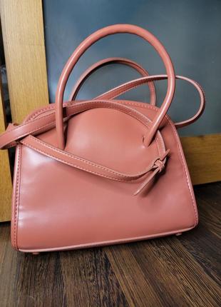 Zara mini city bag сумка лосось