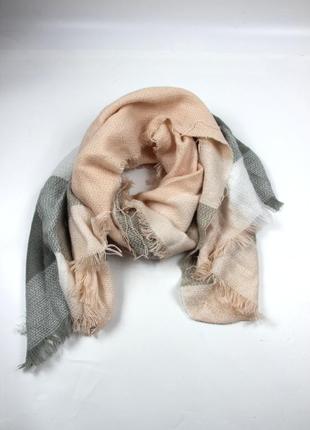 5344(foto) шарф бежево-серый one size