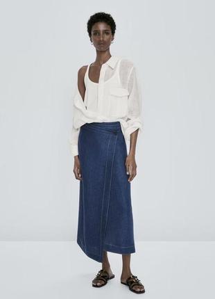 Юбка асимметричная на запах massimo dutti