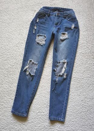 Джинси jacqueline de yong жіночі джинси з рванкою джинси з потертістю з дірками