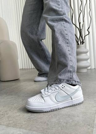 Кроссовки nike dunk white platinum grey