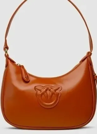 💎 сумка pinko half moon bag simply ginger with leather buckle