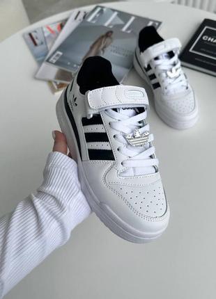 Кроссовки adidas forum white black4 фото