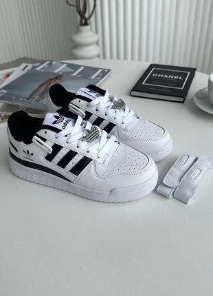 Кроссовки adidas forum white black5 фото