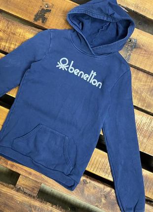 Детская хлопковая кофта (худи, толстовка) benetton (бенетон 11-12 лет 146-152 см идеал оригинал)