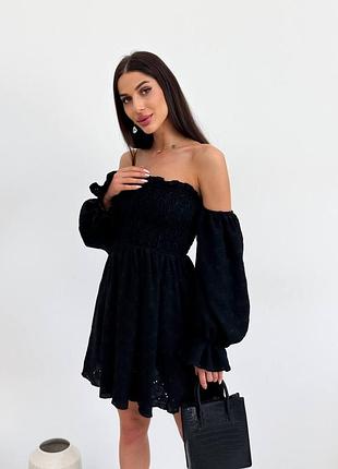 Хлопковое платье с прошвой 🤍