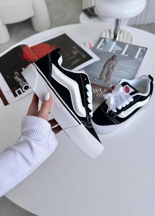 Кроссовки vans knu skool black white